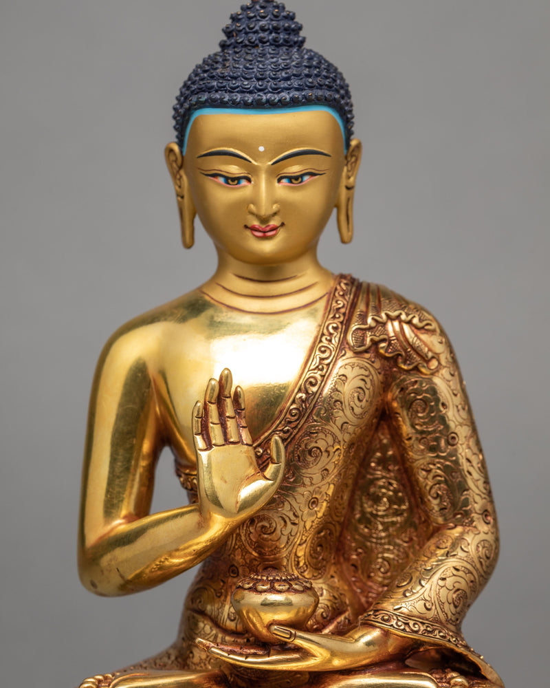 Set of Pancha Buddha | Five Directional Buddha Statues in 24K Gold | Himalayan Treasure Art