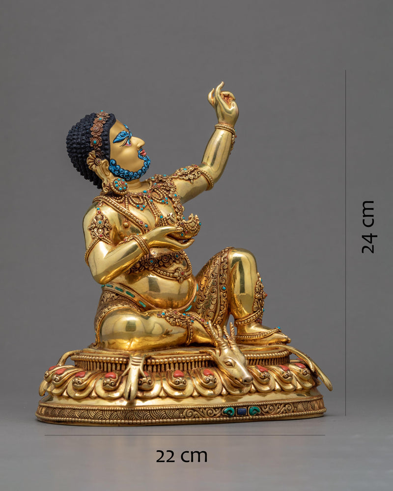 Mahasiddha Virupa Statue | Traditional Gold Gilded Art