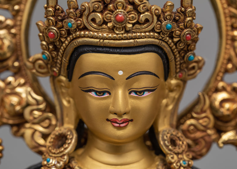 Avalokiteshvara Statue| Purely Gold Gilded Statue | Chenrezig Statue