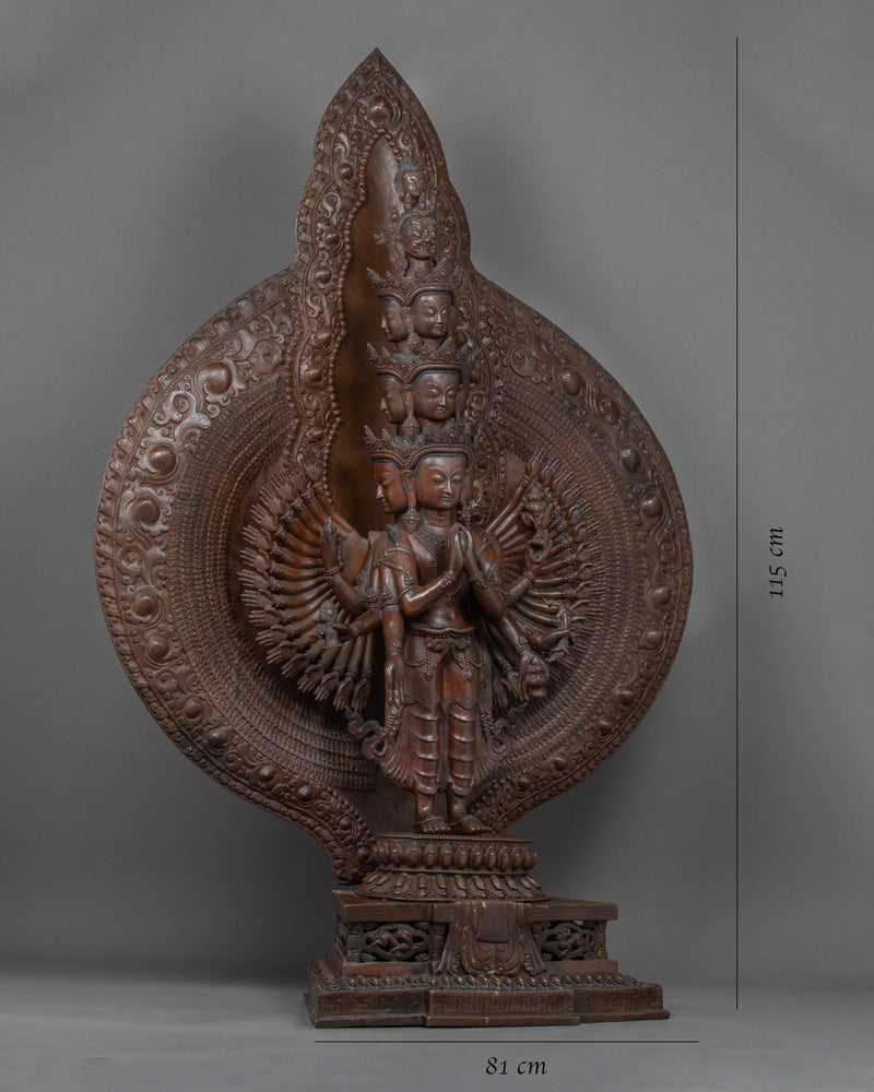 1000 Armed Avalokiteshvara | Traditional Himalayan Art of Nepal