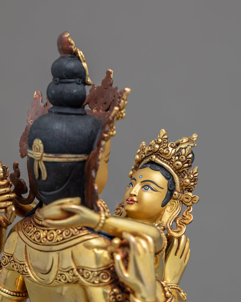 Chenrezig With Consort | Traditional Bodhisattva Statue