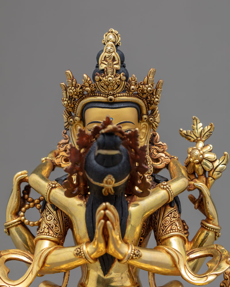 Chenrezig With Consort | Traditional Bodhisattva Statue