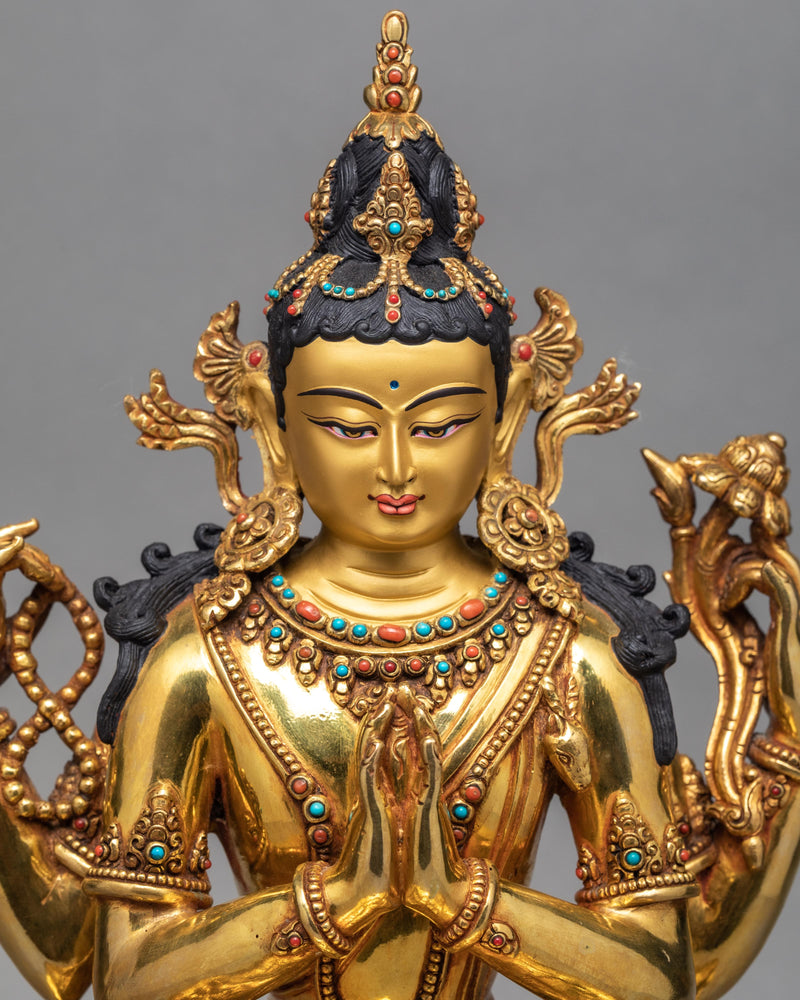 Traditional Himalayan art | Chenrezig- Avalokiteshvara Statue