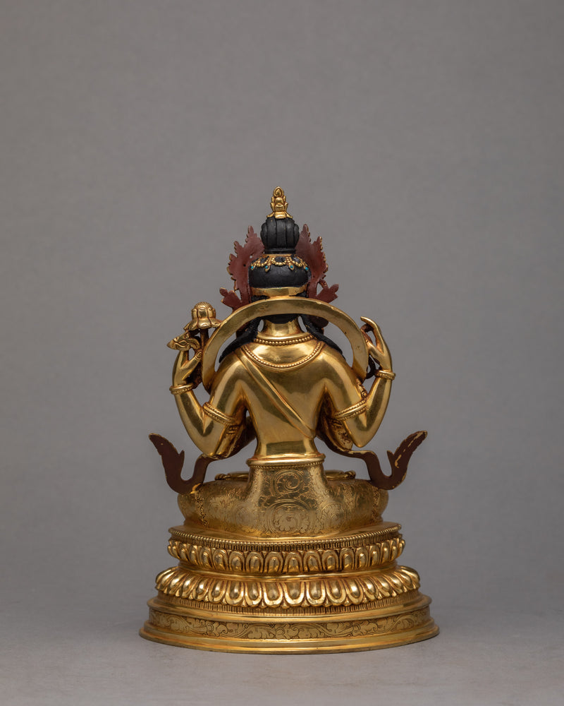 Chenrezig Statue | Gold-plated Avalokiteshvara Art