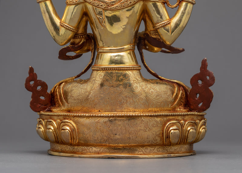 The Bodhisattva Avalokiteshvara Sculpture | Hand Carved Himalayan Art