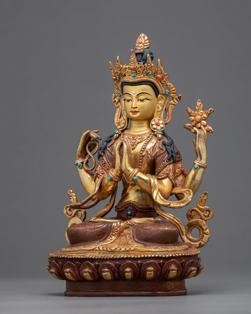 Chenrezig Buddhist Sculpture | Traditional Himalayan Art