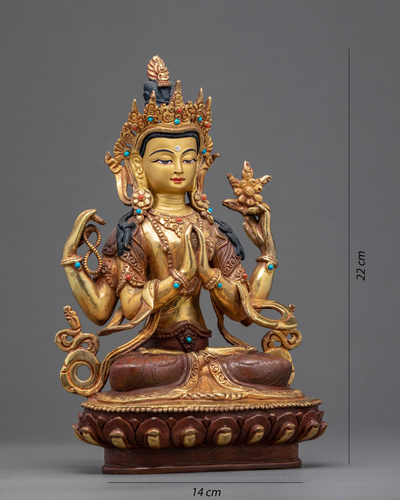 Chenrezig Buddhist Sculpture | Traditional Himalayan Art