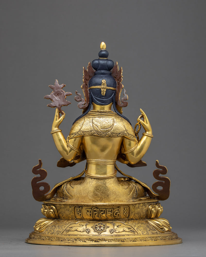 Chenrezig Bodhisattva Sculpture | Finely Hand Carved Statue