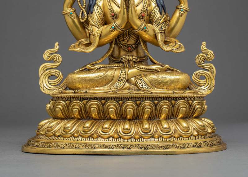 Chenrezig Bodhisattva Sculpture | Finely Hand Carved Statue