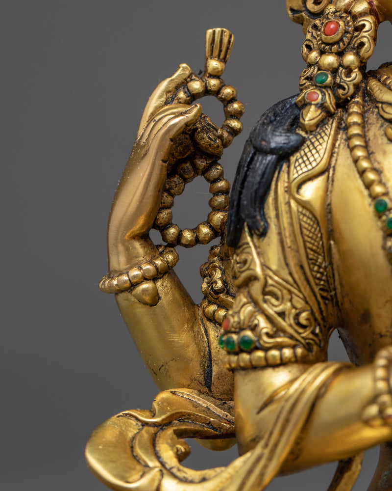 Chenrezig Avalokiteshvara Sculpture | Traditional Hand Carved Buddhist Art