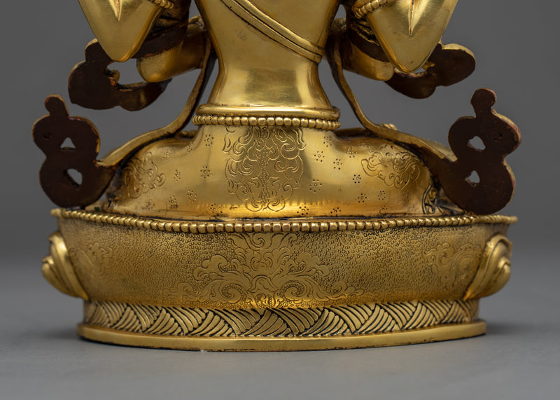 Chenrezig Avalokiteshvara Sculpture | Traditional Hand Carved Buddhist Art