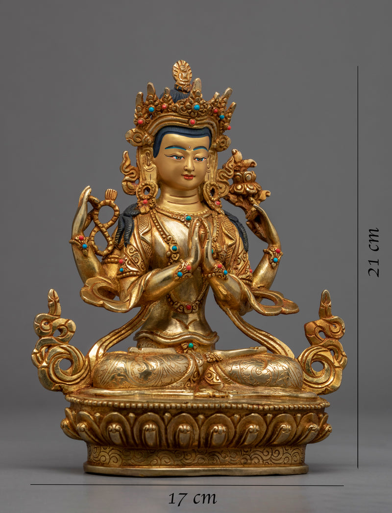 The Bodhisattva Avalokiteshvara Statue | Traditionally Hand Carved Art