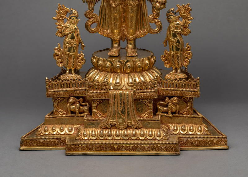 1000 Armed Chenrezig- Avalokiteshvara Statue | Gold Gilded Traditionally Hand Carved