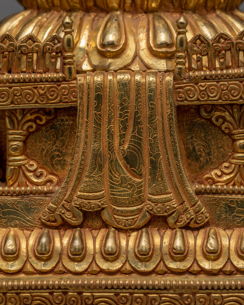 1000 Armed Chenrezig- Avalokiteshvara Statue | Gold Gilded Traditionally Hand Carved