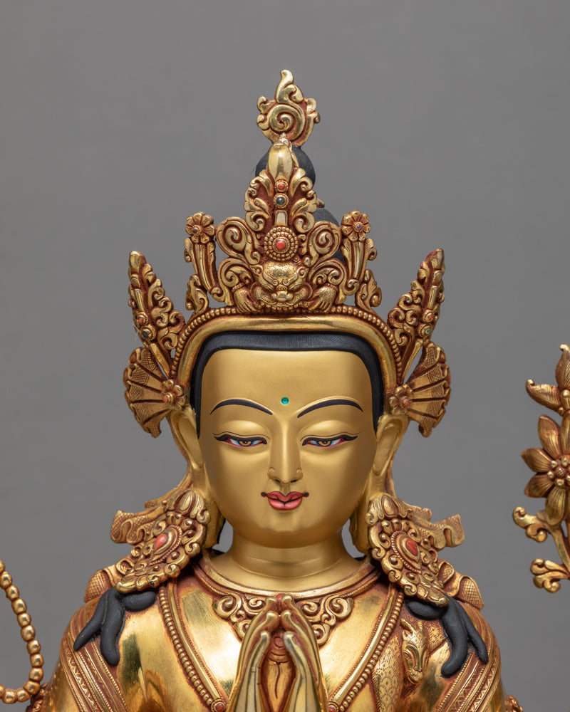 The Bodhisattva Avalokiteshvara Statue | Traditionally Hand Carved Nepali Sculpture