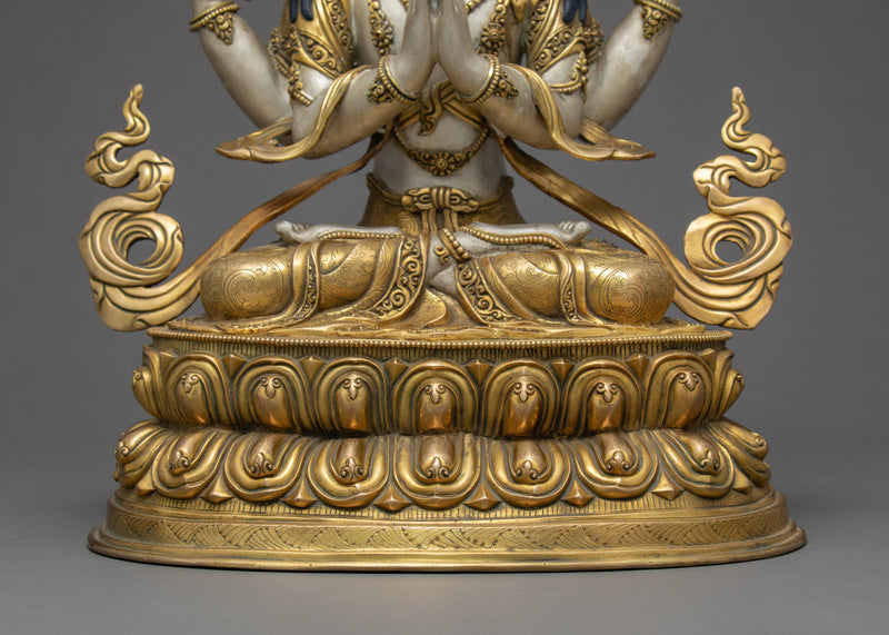 Avalokiteshvara Sculpture | Tibetan Bodhisattva Statue