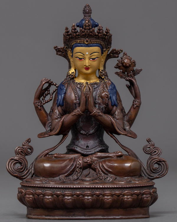 Miniature Chenrezig Statue 