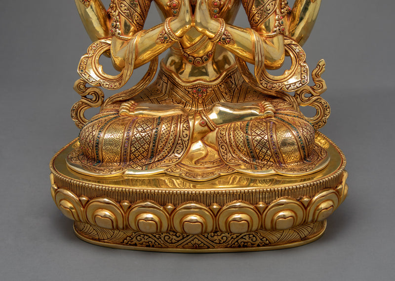 4 Arm Chenrezig Statue | The Guiding Light Of Tibet | Bodhisattva Deity