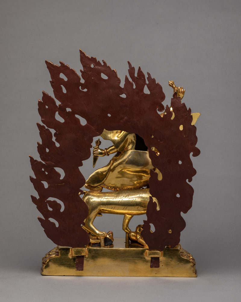 Dorje Drollo Statue | 24k Gold Gilded Sculpture | Manifestation Of Guru Rinpoche