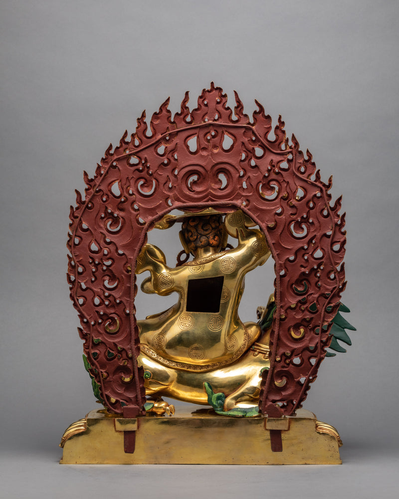 Dorje Legpa Statue | Nyingma Protector | Gold Gilded Statue