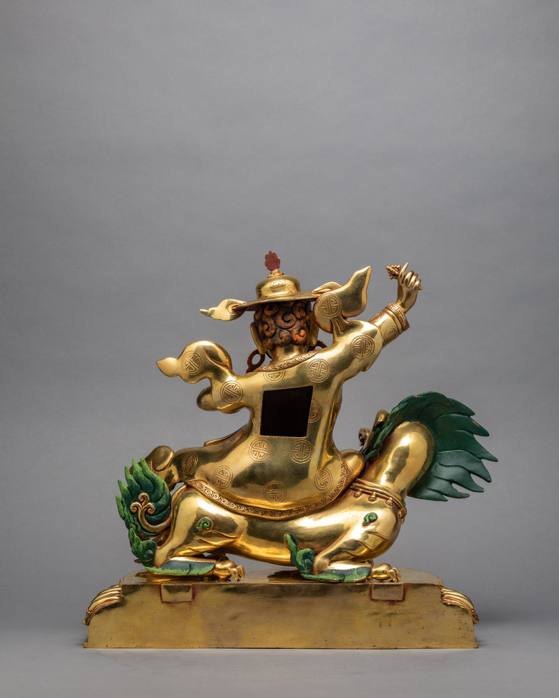 Dorje Legpa Statue | Nyingma Protector | Gold Gilded Statue