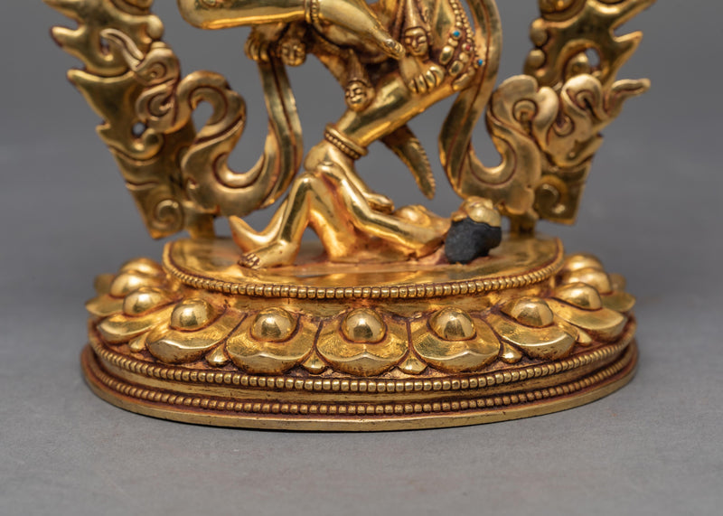 Standing Dorje Phagmo Statue | Gold Gilded Tibetan Art