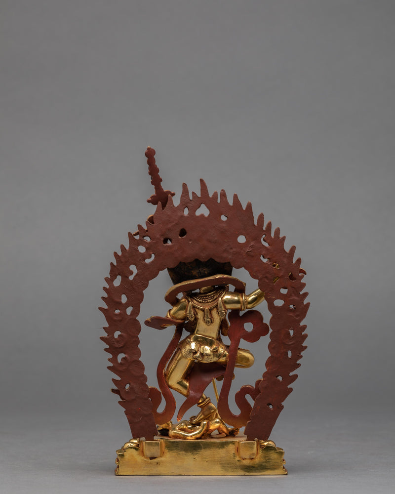 Standing Dorje Phagmo Statue | Gold Gilded Tibetan Art