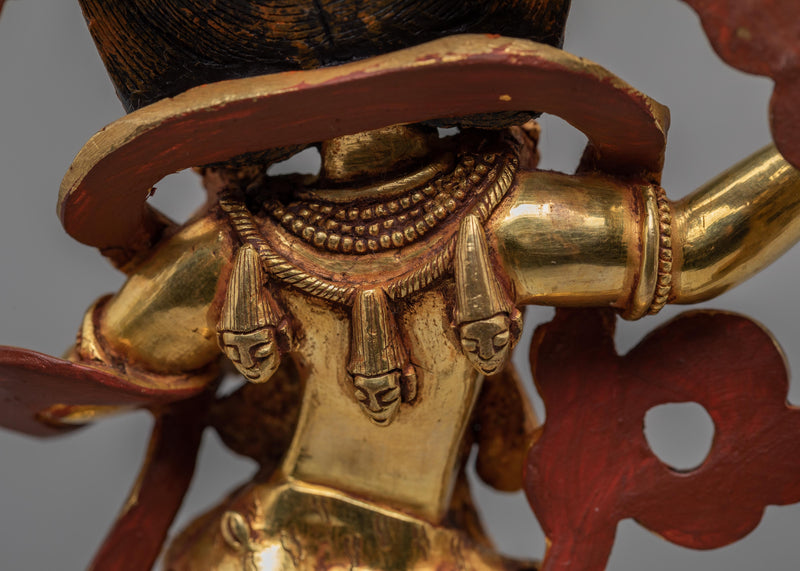 Standing Dorje Phagmo Statue | Gold Gilded Tibetan Art