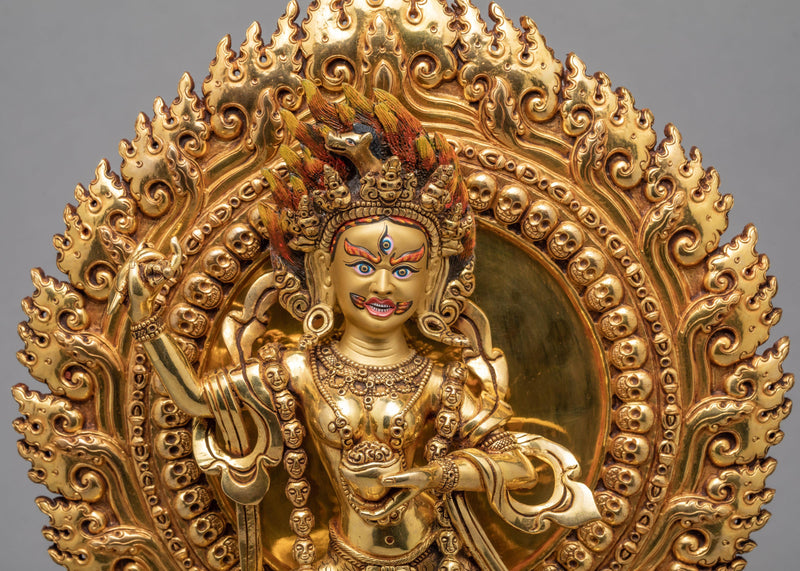 Dorje Phagmo Statue | Plated With Gold Statue | Tibetan Art