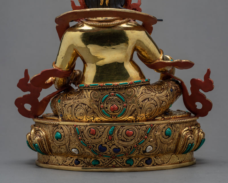 Dzambhala Statue | 24k Gold Glided | Himalayan Buddhist Art