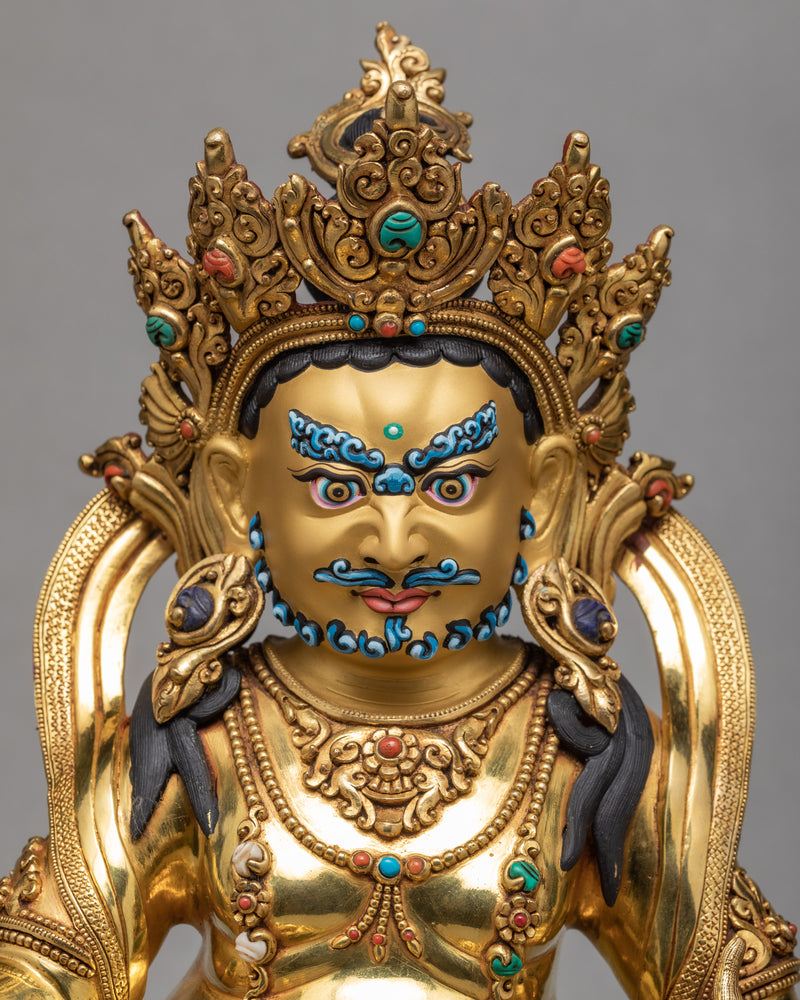 Dzambhala Statue | Wealth Deity Statue | Glided With 24K Gold