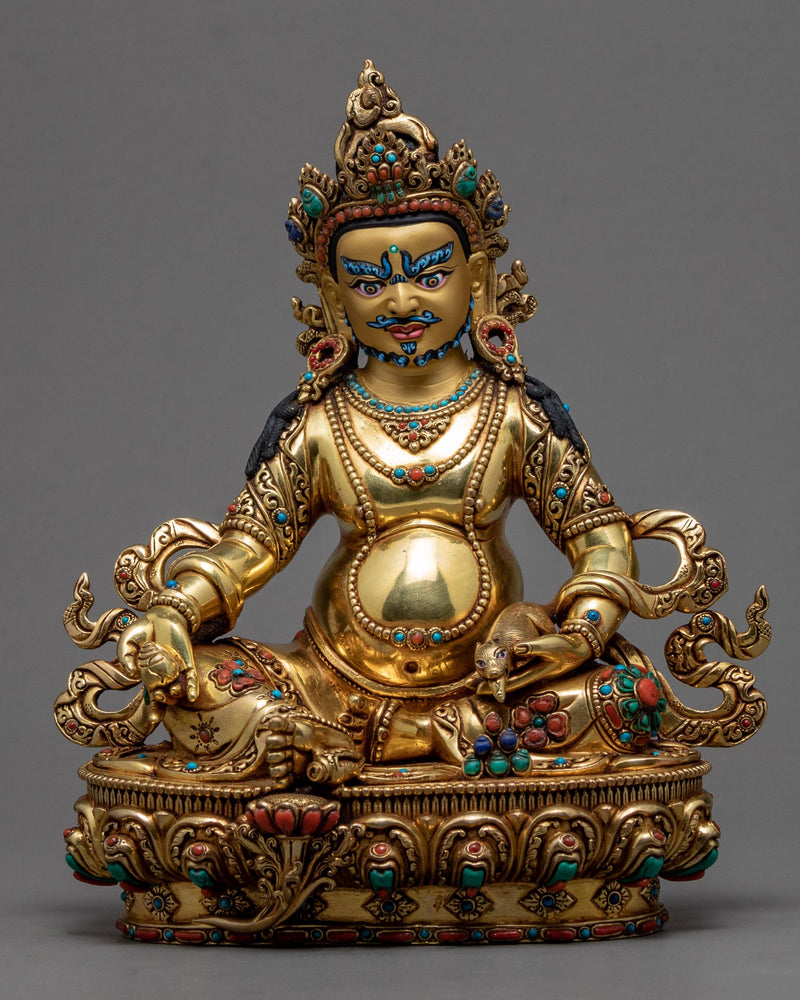 Seated Dzambhala Also Kubera Statue, Deity Of Wealth And Prosperity