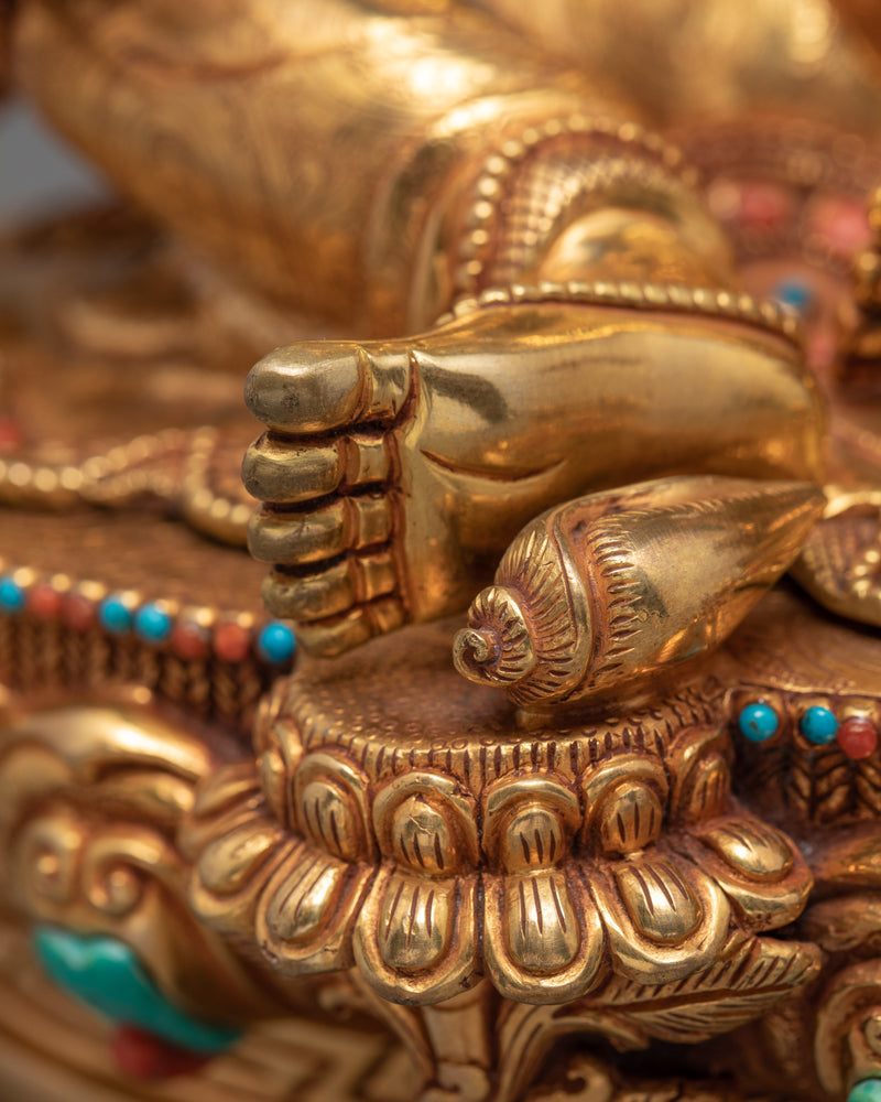 Jambala Statue | Hand-Carved Dzhambala Statue | Tibetan Buddhist Wealth Deity