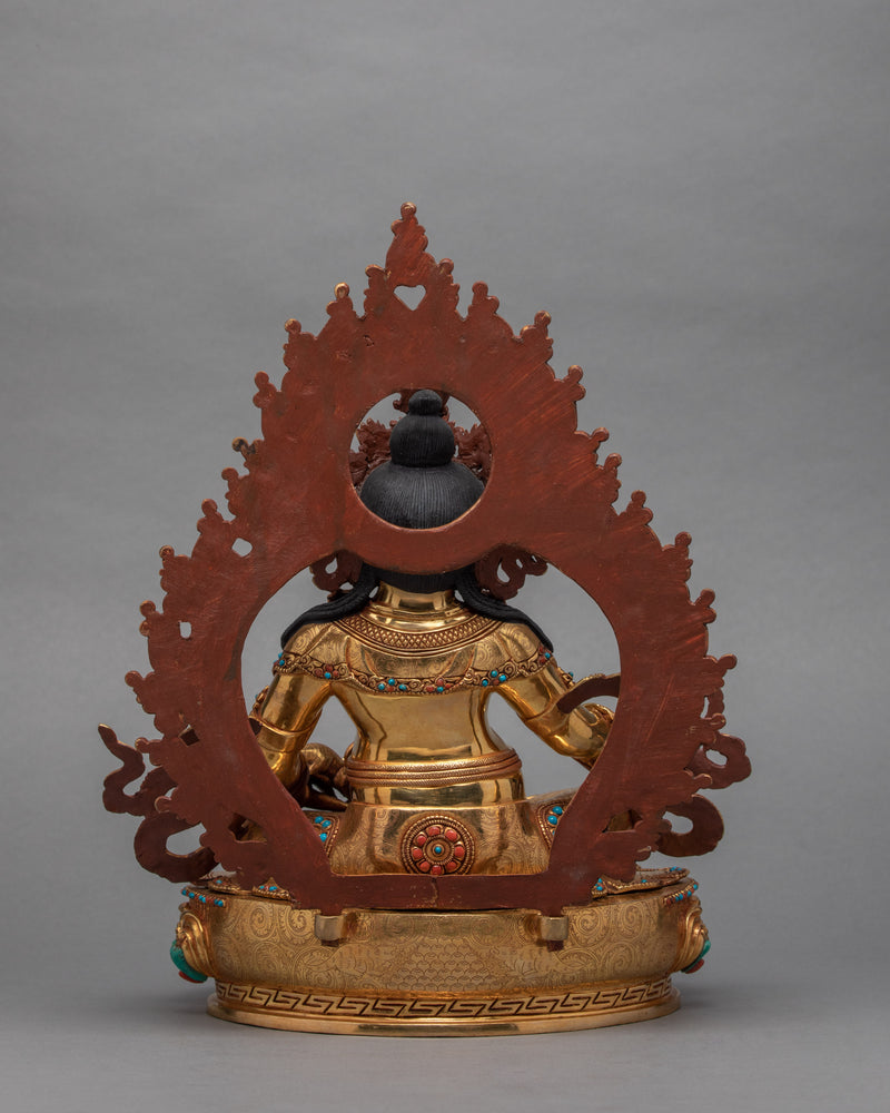 Jambala Statue | Hand-Carved Dzhambala Statue | Tibetan Buddhist Wealth Deity