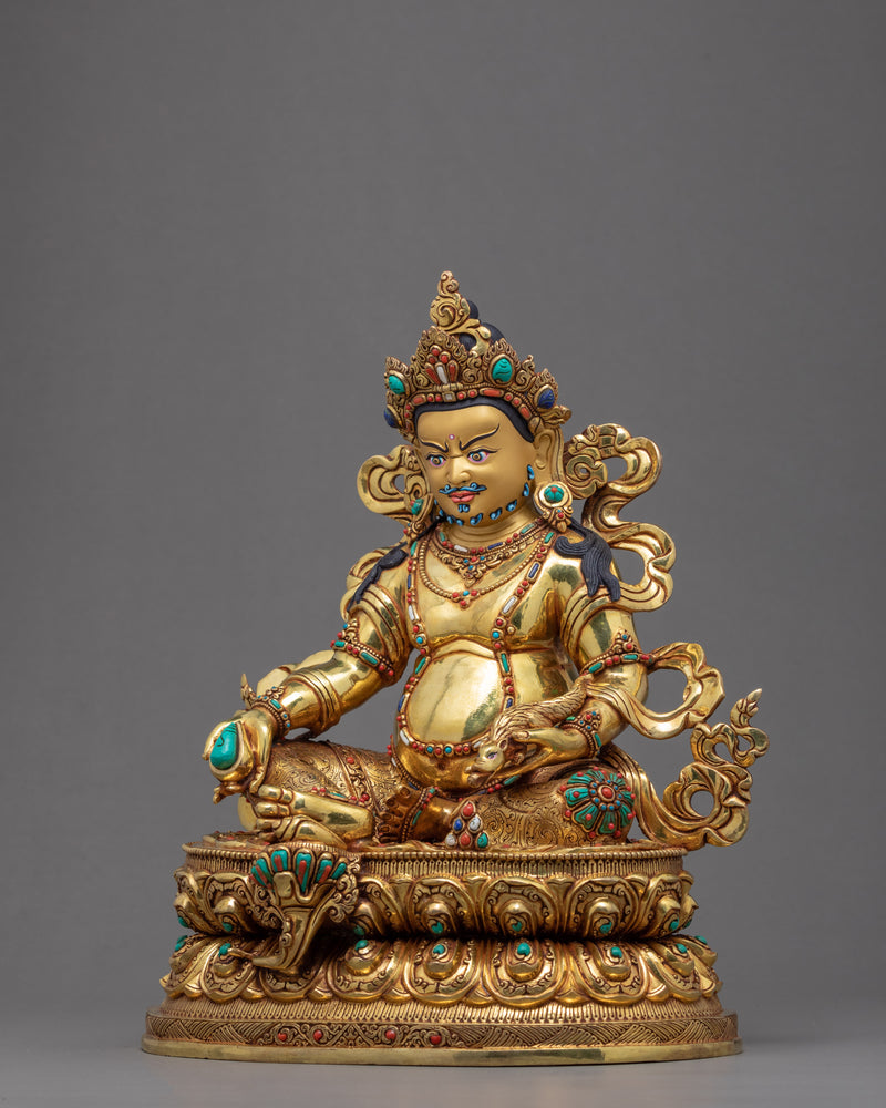 Meditational Dzambhala Statue | Traditional Tibetan Art