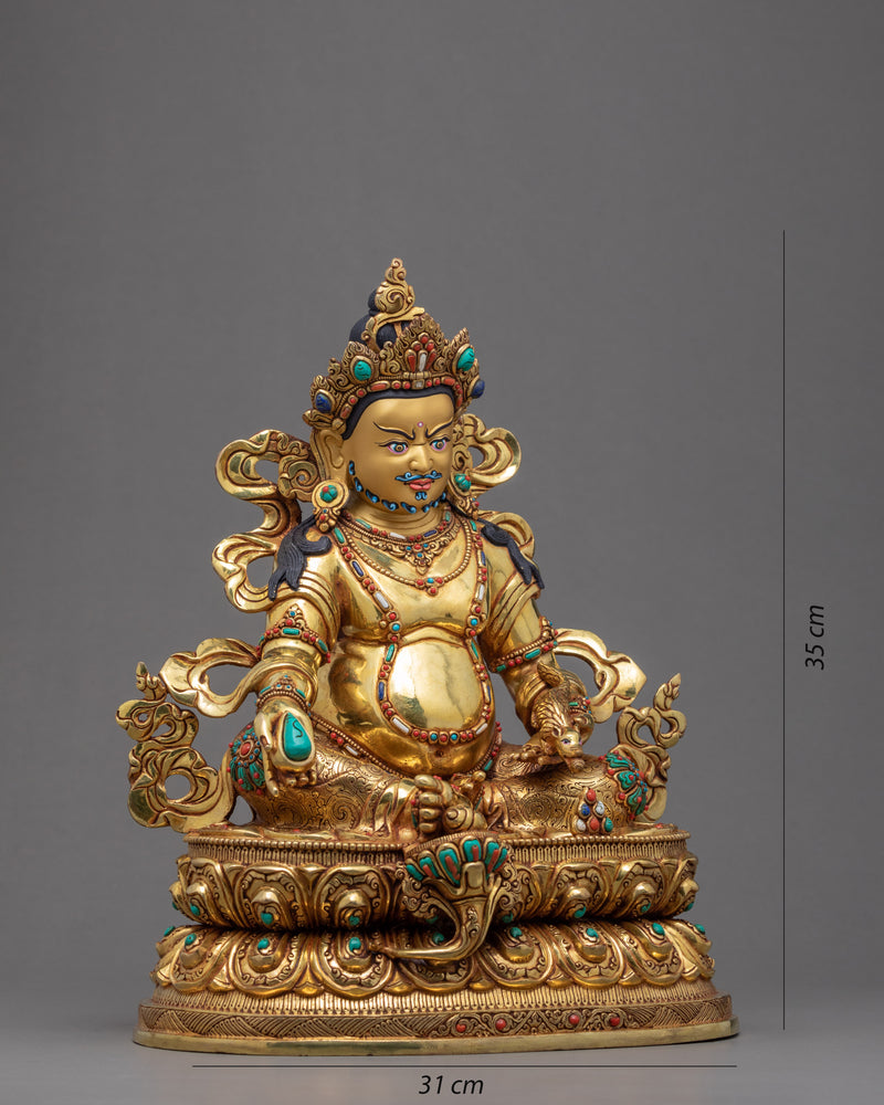 Meditational Dzambhala Statue | Traditional Tibetan Art