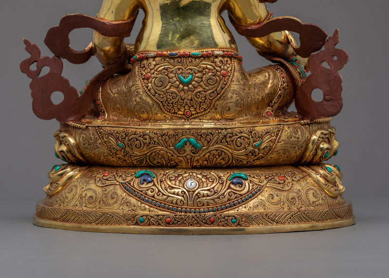 Meditational Dzambhala Statue | Traditional Tibetan Art