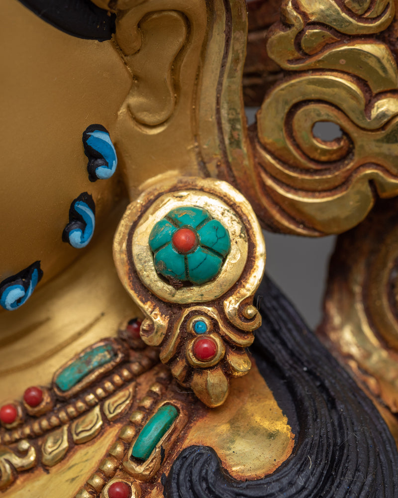 Meditational Dzambhala Statue | Traditional Tibetan Art