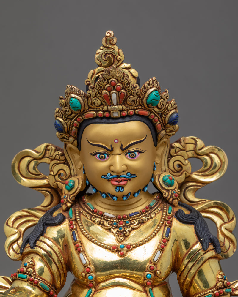 Meditational Dzambhala Statue | Traditional Tibetan Art