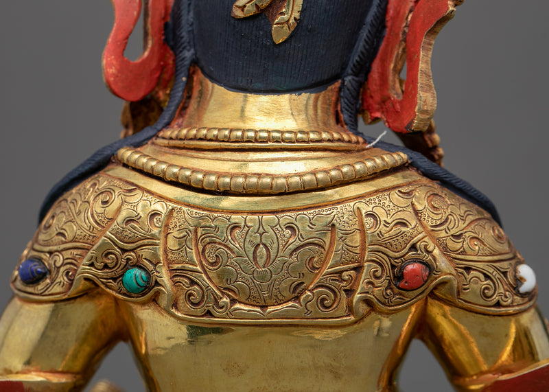 Dzambhala Copper Statue | Tibetan Hand-Carved Wealth Deity