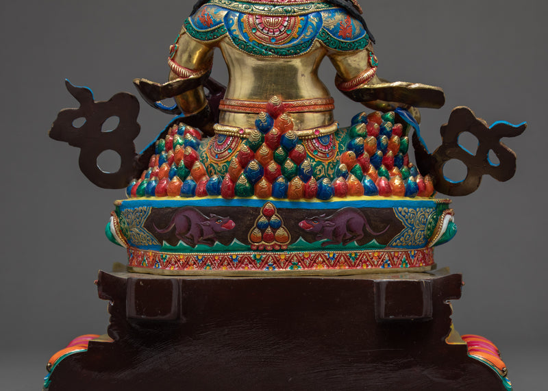 Rare Tibetan Dzambhala Statue | Traditionally Hand Carved Art