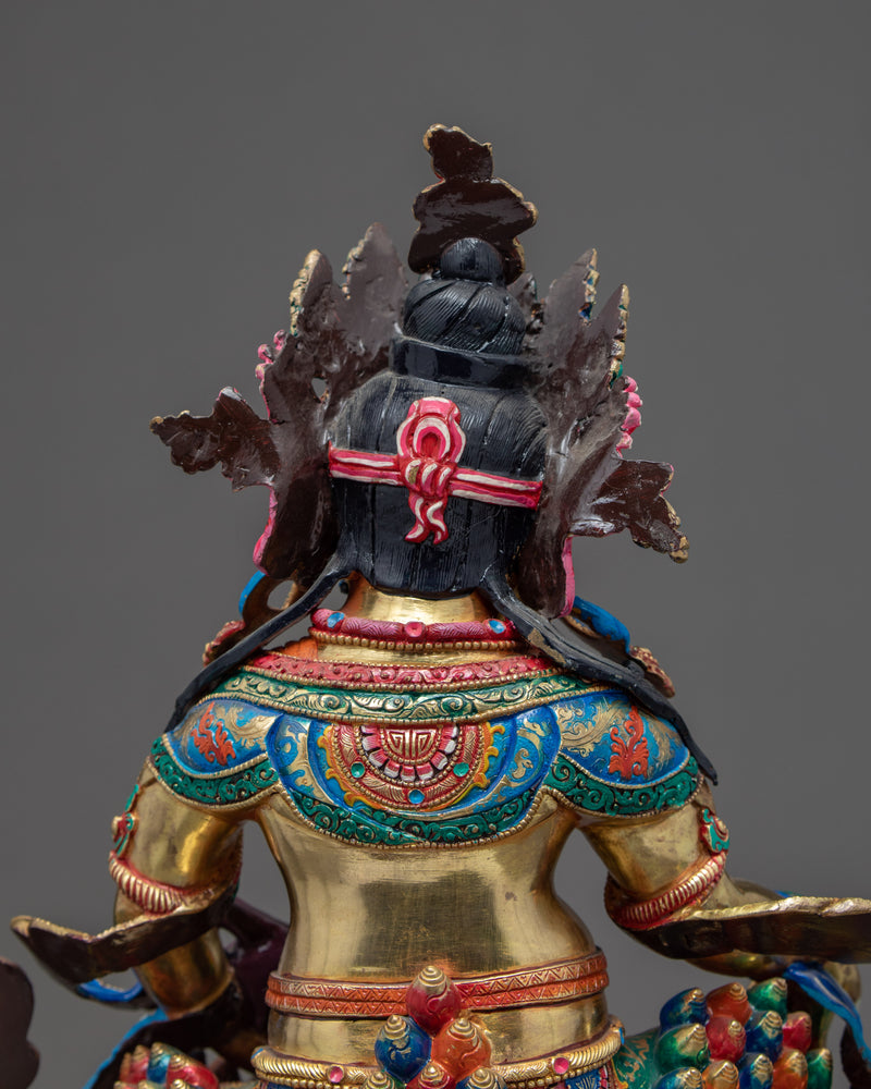 Rare Tibetan Dzambhala Statue | Traditionally Hand Carved Art