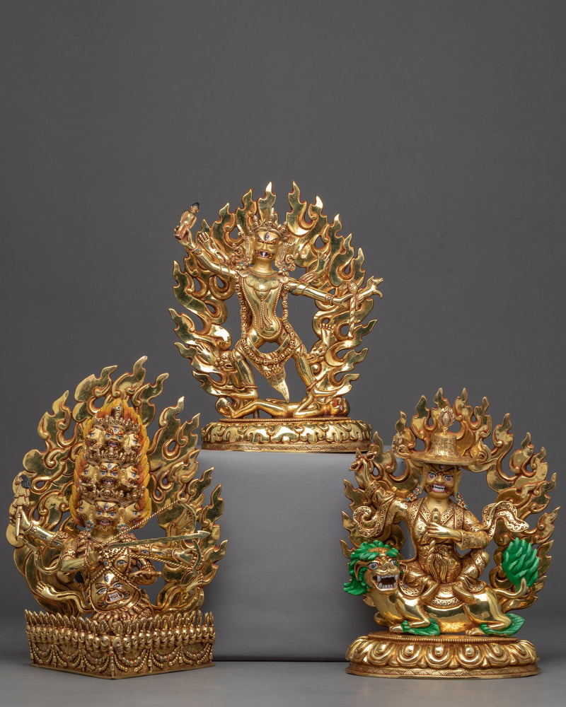 Ekajati Rahula & Dorje Lekpa Set Statue