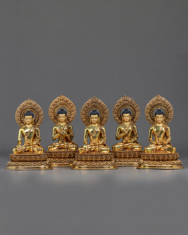 Five dhyani Buddha statue