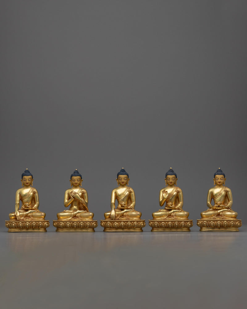 five dhyani buddhas statues 