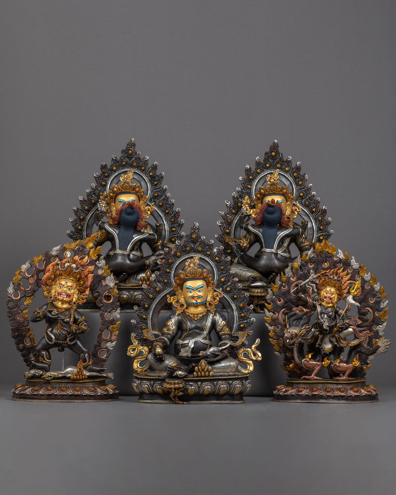 Five Dzambhala Statue Set