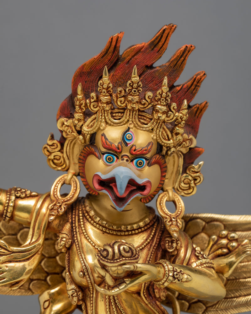 Garuda | Handmade Tibetan Style | Gold Coated Statue