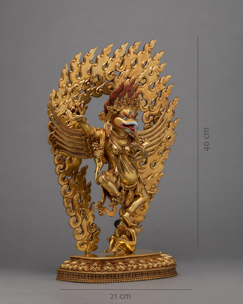 Garuda | Handmade Tibetan Style | Gold Coated Statue