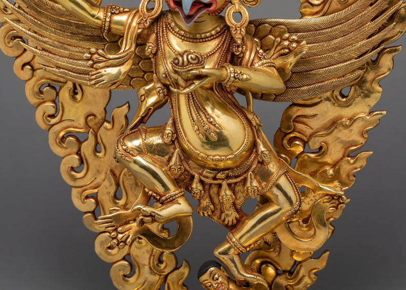 Garuda | Handmade Tibetan Style | Gold Coated Statue