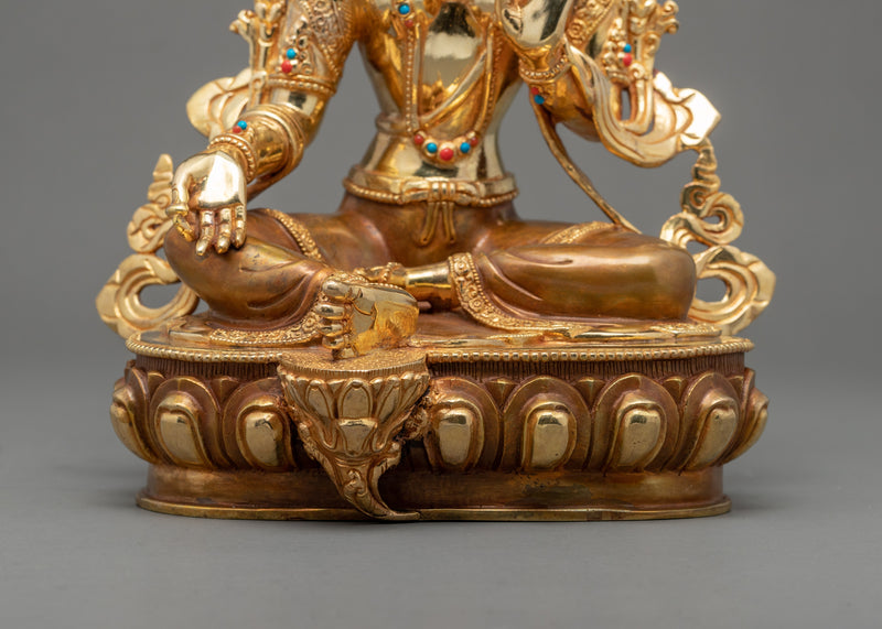 Green Tara Buddhist Statue | Himalayan Art of Compassionate Deity